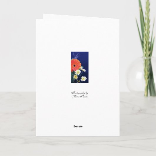 Gele de verjaardag nam toe kaart (Achterkant)