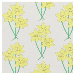 Gele deaffodil Spring Bunch Floral Bouquet Stof