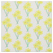 Gele deaffodil Spring Bunch Floral Bouquet Stof (Swatch)
