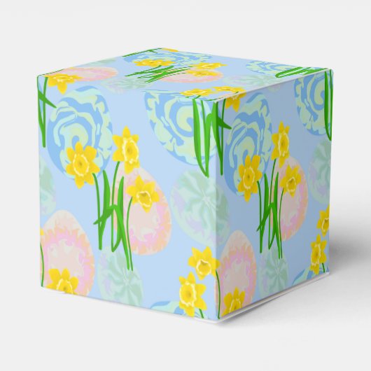 Gele deaffodils bedankdoosjes (Achterkant)