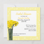 Gele deaffodils Bridal Shower Invitation Kaart (Voorkant)