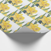 Gele deaffodils cadeaupapier (Hoek)
