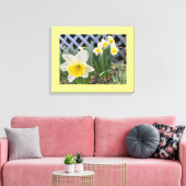 Gele deaffodils canvas afdruk (Insitu (Woonkamer))