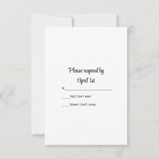 Gele deaffodils Cowboy Boots Westerne bruiloft RSV RSVP Kaartje (Achterkant)