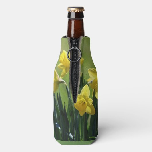 Gele deaffodils flesjeskoeler (Fles Achterkant)