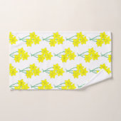 Gele deaffodils Spring Flowers Bunch Floral Bad Handdoek (Handdoek)