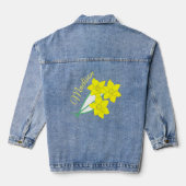 Gele deaffodils Spring Flowers Bunch Floral Denim Jacket (Achterkant)