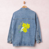Gele deaffodils Spring Flowers Bunch Floral Denim Jacket (Hangar)