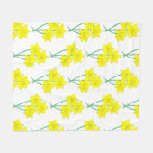 Gele deaffodils Spring Flowers Bunch Floral Fleece Deken (Voorkant (Horizontaal))