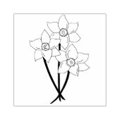 Gele deaffodils Spring Flowers Bunch Floral Rubberstempel (Afrduk)