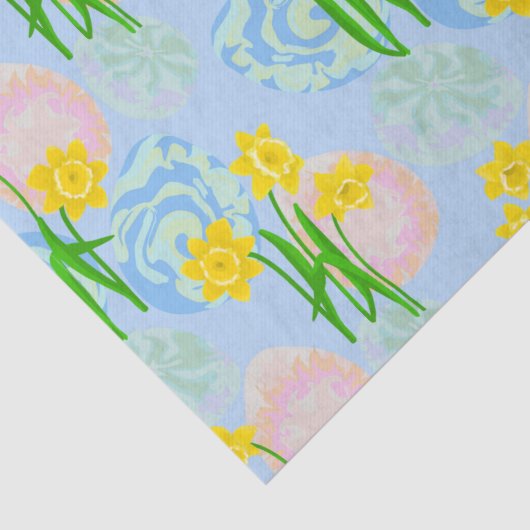 Gele deaffodils tissuepapier (Detail)