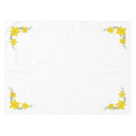Gele deaffodils Welsh Wales Spring Floral Flowers Tafelkleed (Voorkant (Horizontaal))