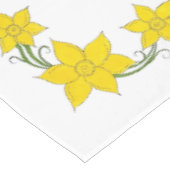 Gele deaffodils Welsh Wales Spring Floral Flowers Tafelkleed (Gekanteld)