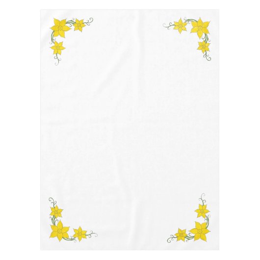 Gele deaffodils Welsh Wales Spring Floral Flowers Tafelkleed (Voorkant)
