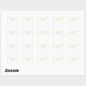 Gele Deco Chic sparen de Datum Vierkante Sticker (Vel)
