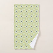 Gele decoratieve geometrische gemusterde  bad handdoek (Handdoek)