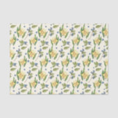 Gele deegels en blauwe bessen tissuepapier (Voorkant)