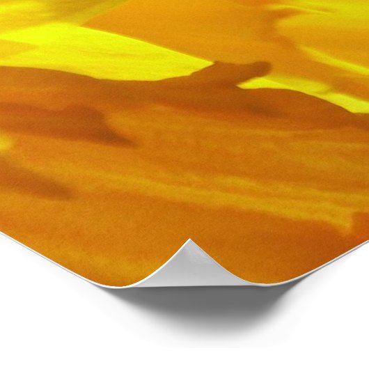 Gele deffodil John 3:16 voor God zo geliefd Poster (Hoek)