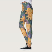 Gele deffodilbloemen in Waterverven Leggings (Links)
