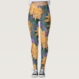 Gele deffodilbloemen in Waterverven Leggings