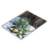 Gele deffodils in de sneeuw notitieboek (Linkerzijde)