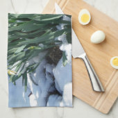 Gele deffodils in de sneeuw theedoek (Quarter Fold)