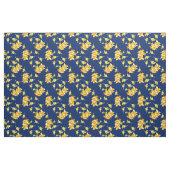 Gele deffodils op Navy Blue Stof (Fat Quarter)
