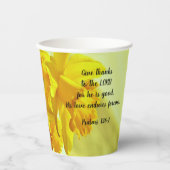 Gele deffodils-scripts papieren bekers (Voorkant)