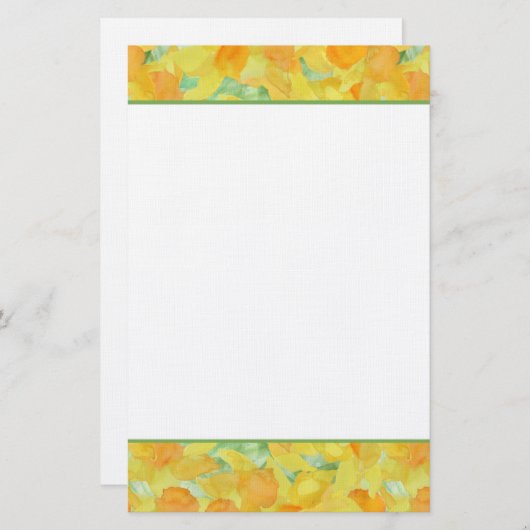 Gele deffodils, van papier of van karton (Voorkant / Achterkant)