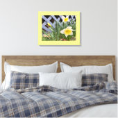 Gele deffodis #2 canvas afdruk (Insitu (Slaapkamer))
