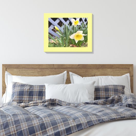 Gele deffodis #2 canvas afdruk (Insitu (Slaapkamer))