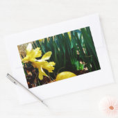 Gele deffodis en een geel paasei rechthoekige sticker (Envelop)