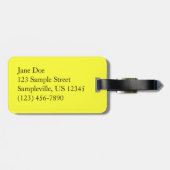 Gele deffodis ik Cheery Spring Flowers Bagagelabel (Achterkant horizontaal)