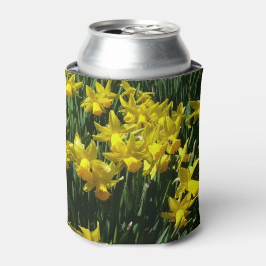 Gele deffodis ik Cheery Spring Flowers Blikjeskoeler (Blikje Voorkant)