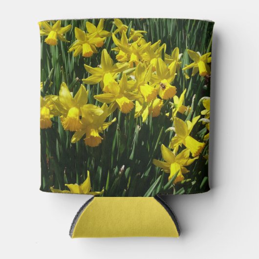 Gele deffodis ik Cheery Spring Flowers Blikjeskoeler (Voorkant)