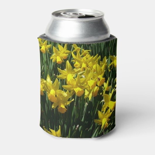 Gele deffodis ik Cheery Spring Flowers Blikjeskoeler (Blikje Achterkant)