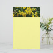 Gele deffodis ik Cheery Spring Flowers Briefpapier (Staand voorkant)
