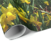 Gele deffodis ik Cheery Spring Flowers Cadeaupapier (Rol Hoek)