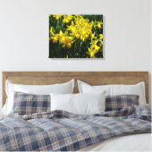 Gele deffodis ik Cheery Spring Flowers Canvas Afdruk (Insitu (Slaapkamer))