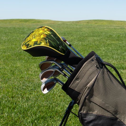 Gele deffodis ik Cheery Spring Flowers Golfheadcover (Insitu)