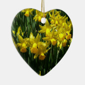 Gele deffodis ik Cheery Spring Flowers Keramisch Ornament (Rechts)