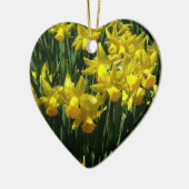 Gele deffodis ik Cheery Spring Flowers Keramisch Ornament (Links)