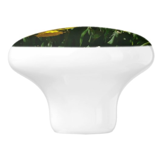 Gele deffodis ik Cheery Spring Flowers Keramische Knop (Zijkant)