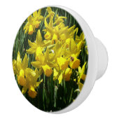 Gele deffodis ik Cheery Spring Flowers Keramische Knop (Rechts)