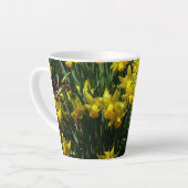 Gele deffodis ik Cheery Spring Flowers Latte Mok (Linkerhoek)