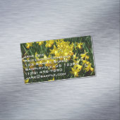 Gele deffodis ik Cheery Spring Flowers Magnetisch Visitekaartje (Voorbeeld)