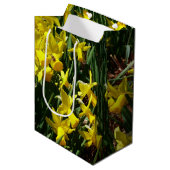 Gele deffodis ik Cheery Spring Flowers Medium Cadeauzakje (Voorkant Gekanteld)