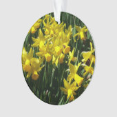Gele deffodis ik Cheery Spring Flowers Ornament (voorkant)