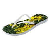 Gele deffodis ik Cheery Spring Flowers Teenslippers (Schuin)