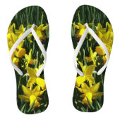Gele deffodis ik Cheery Spring Flowers Teenslippers (Voetbed)